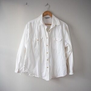 New Directions 100% Cotton/Denim Blouse‎ Size L